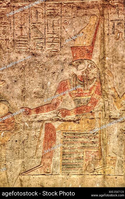 The God Horus, Bas Relief, Beit al-Wali Temple, Kalabsha, UNESCO World Heritage Site, Near Aswan, Egypt