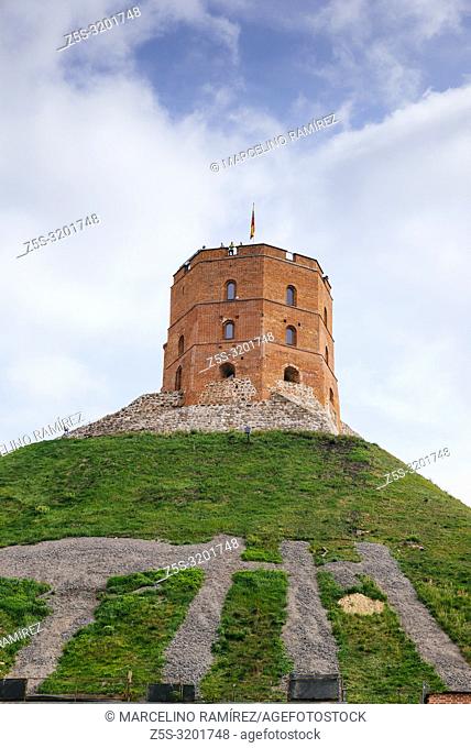 Gediminas' Tower is the remaining part of the Upper Castle in Vilnius, Vilnius County, Lithuania, Baltic states, Europe