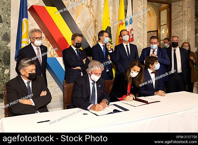 Illustration picture shows a celebration of the 100th anniversary of the Belgium-Luxembourg Economic Union, Wednesday 17 November 2021 in Brussels