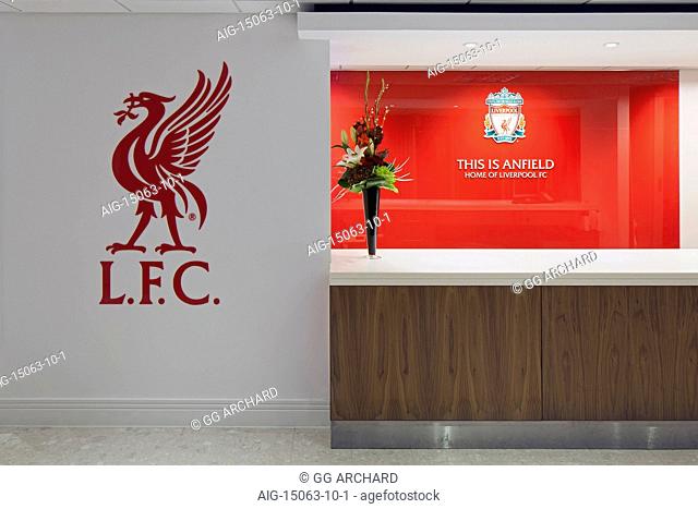 Liverpool FC reception area at Anfield, designed by 20.20