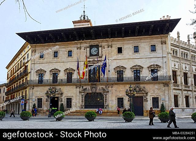 Old Town Hall, Old Town of Palma, Plaza de Cort, Palma de Mallorca, Mallorca, Balearic Islands, Spain, Europe