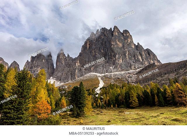 Europe, Italy, the Dolomites, South Tyrol, Rosengarten group, Vajolet Towers