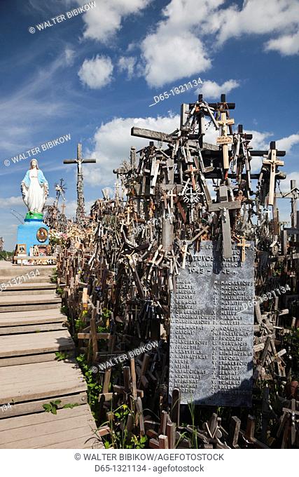 Lithuania, Central Lithuania, Siauliai, Hill of Crosses, religious pilgrimage site