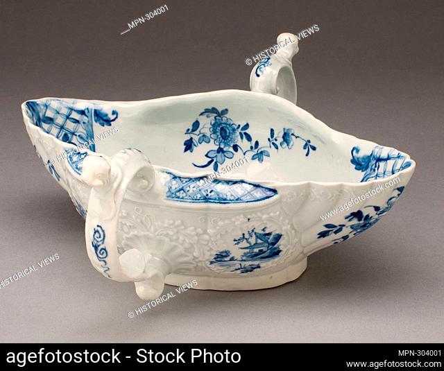 Author: Worcester Royal Porcelain Company. Two-Handled Sauceboat - About 1755 - Worcester Porcelain Factory Worcester, England, founded 1751