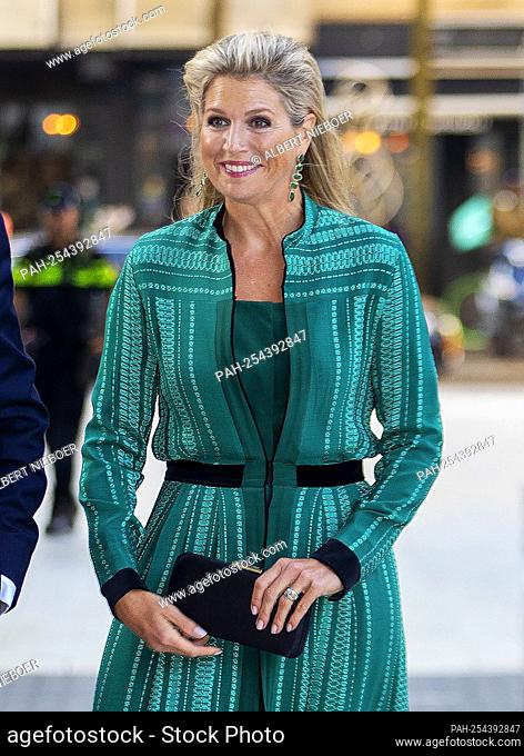 THE HAGUE - King Willem-Alexander and Queen Maxima of the Netherlands arrive at the new cultural center Amare in The Hague, on September 2, 2021