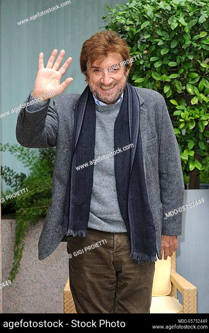 Italian actor Gigi Proietti (Luigi Proietti) presents his autobiography Tutto sommato qualcosa mi ricordo. Rome, Novembre 18th 2013