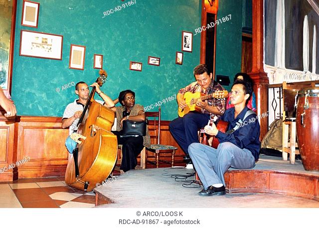 Musicians in Casa de la Trova, Santiago de Cuba, Cuba, music