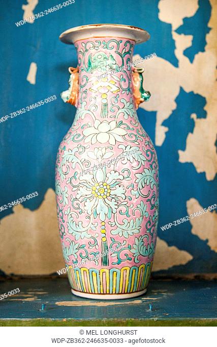 Antique vase in museum, Summer Residential Palace, Sitorai Mohi Hossa Folk Art Museum, Bukhara, Uzbekistan