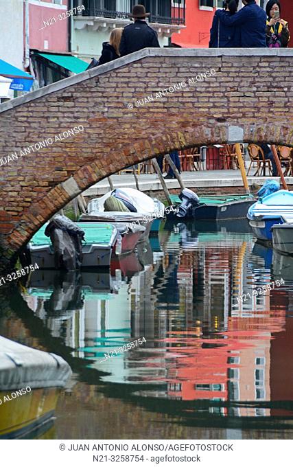Ponte Assassini.Fondamenta degli Assassini. Burano, Venice, Veneto, Italy, Europe