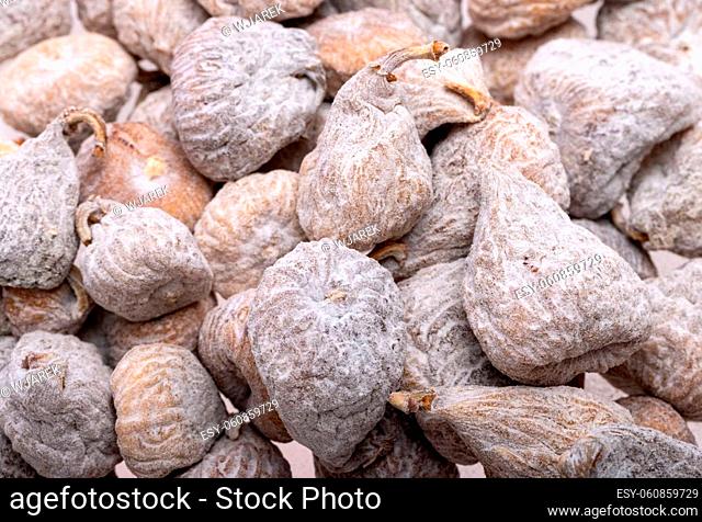 dried figs sprinkled with rice flour. A healthy and nutritious snack and an excellent culinary addition