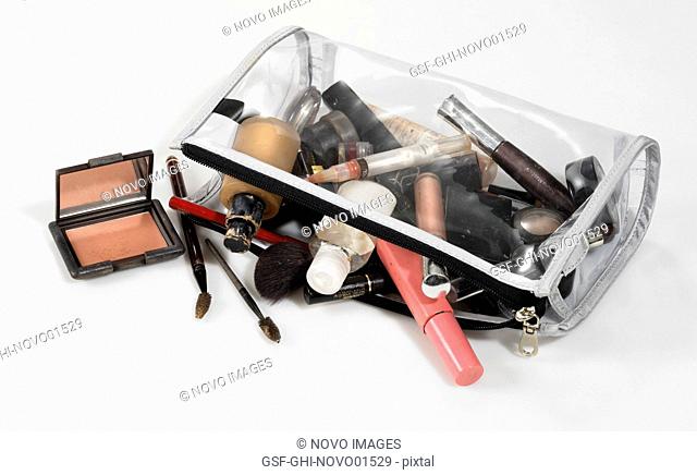 Cosmetics in Clear Bag