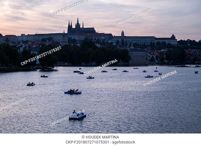 The Prague Castle and Vltava River in the heart of Europe, Czech Republic, on July 18, 2018. (CTK Photo/Martina Houdek)