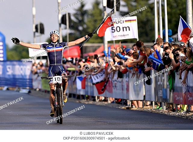 France (Victor Koretzky, Benjamin Le Ny, Pauline Ferrand-Prevot, Jordan Sarrou) won cross-country relay race at World Mountain Bike Championship in Nove Mesto...