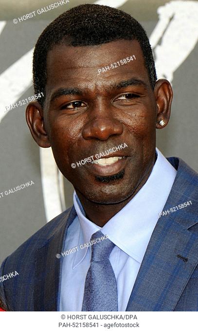 Dallas Mavericks' player Michael Finley arrives for the world premiere of the film 'Nowitzki - The Perfect Shot' in Cologne, Germany, 16 September 2014