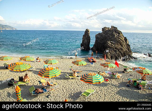 beach at Monterosso, Cinque Terre, Italy