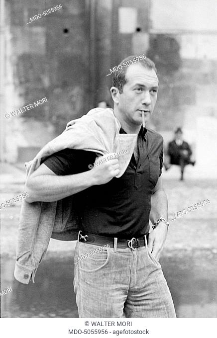 Bulgarian-born French pianist Alexis Weissenberg strolling in Modena. Modena, 10th October 1970