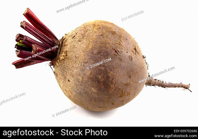 Red beet table isolated on white background. Vegetables close up