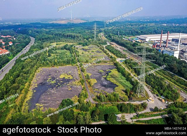 Bottrop, North Rhine-Westphalia, Germany, urban development project FREIHEIT EMSCHER, former mining areas on the Rhine-Herne Canal and Emscher are being...