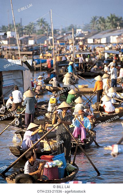 Floating market at Mekong Delta, Vietnam