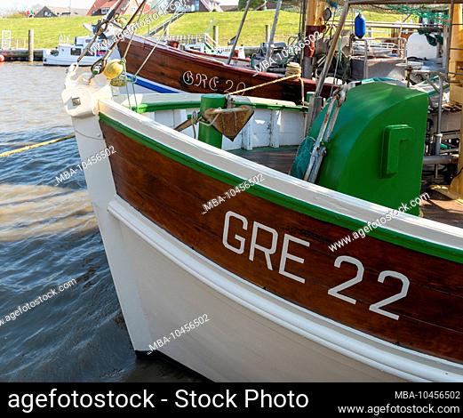 Germany, Lower Saxony, East Frisia, Greetsiel, impressions in the harbor
