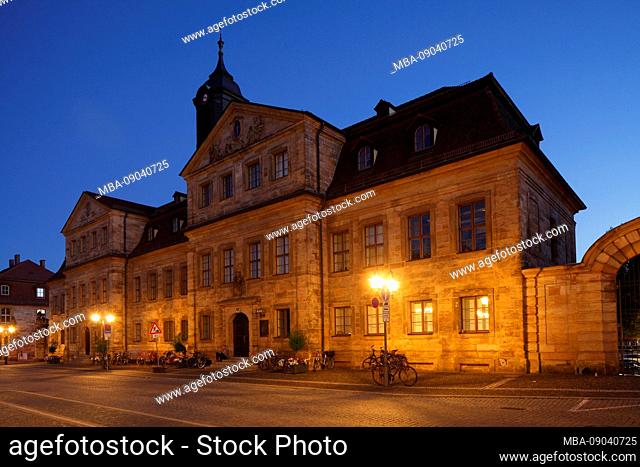 Orphanage, Historic Facades in Friedrichstrasse, Canal, Bayreuth, Upper Franconia, Franconia, Bavaria, Germany, Europe