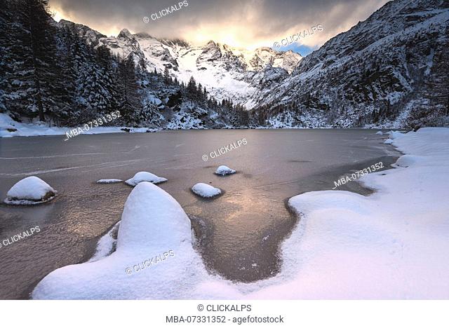 Aviolo lake, Vezza d'Oglio, Brescia province, Lombardy, Italy