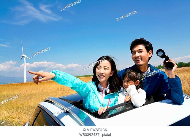 Happy family trip