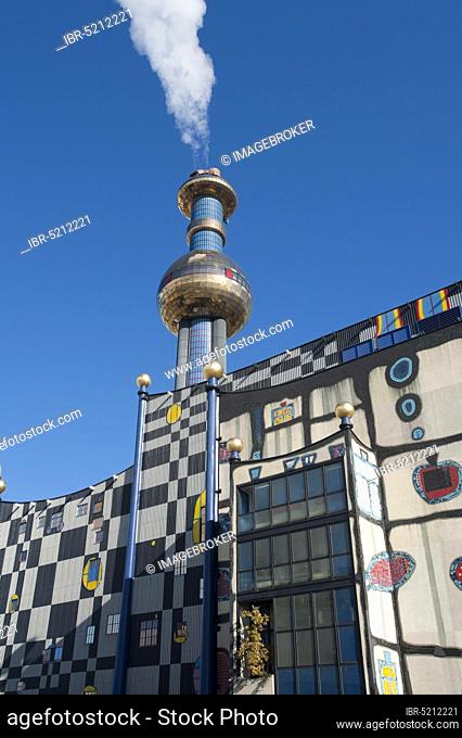 Spittelau district heating plant, Vienna, architect Friedensreich Hundertwasser, district heating plant, Austria, Europe