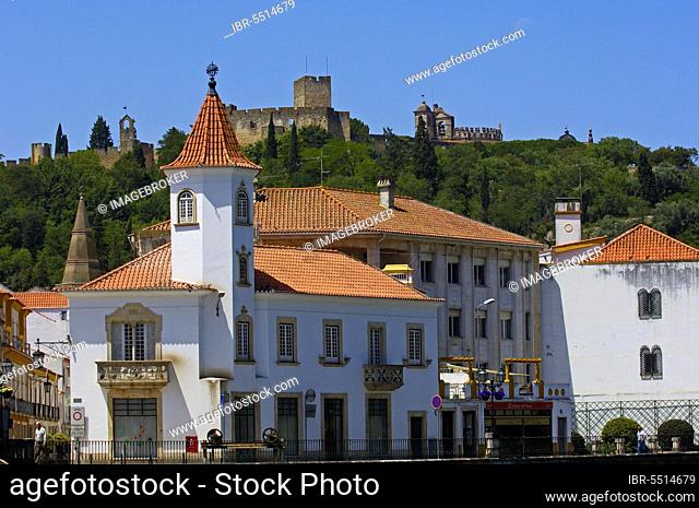 Tomar, Templar Castle with Christ in the Background, Santarem District, Ribatejo, Portugal, Europe