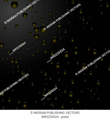Illustrated black and gold bubble background ideal as a desktop