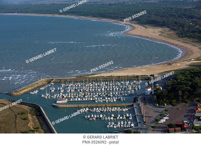 France, Charente-Maritime, Saint-Georges-d'Oleron Port Douhet (aerial view)
