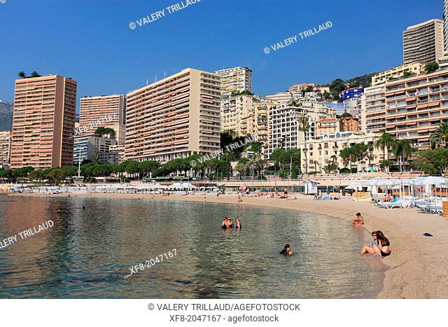 The Larvotto beach, Monte Carlo, Monaco