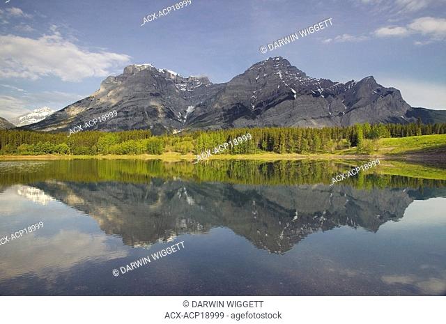 Wedge Pond and Mount Kidd, Kananaskis Country, Alberta, Canada