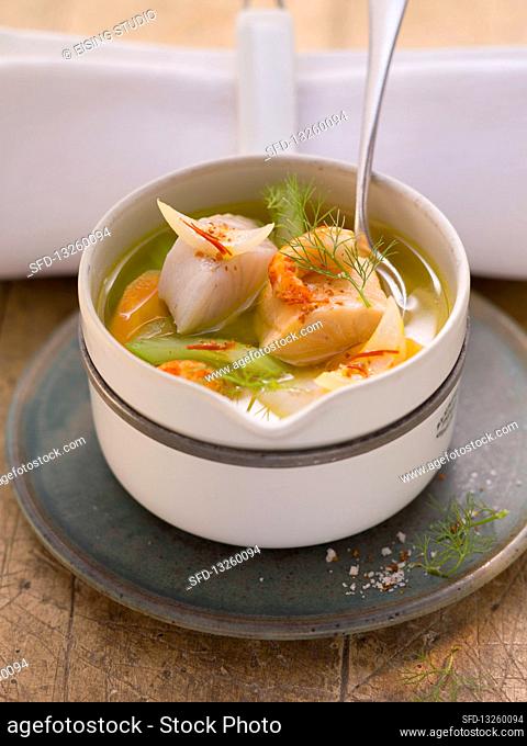 Bouillabaisse with Norway lobster