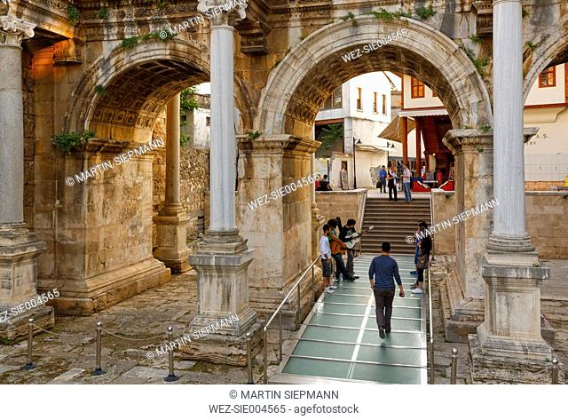 Turkey, Antalya, Arch of Hadrian in old town