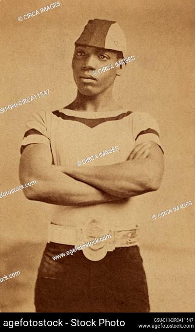 Frank Hart (1856–1908) American Athlete famous as first African-American World Record Holder in 19th Century Sport of Pedestrianism, Unidentified Artist, 1880