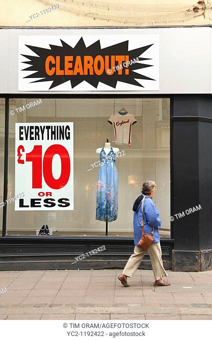 A sale in a clothes shop store in Norwich , Norfolk , England , Great Britain , Uk