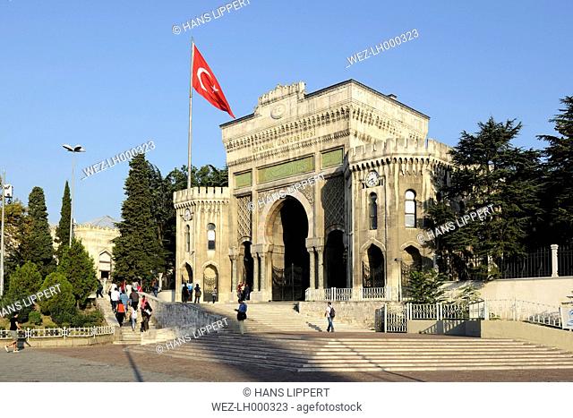 Turkey, Istanbul, Gate of the university at Beyazit Square