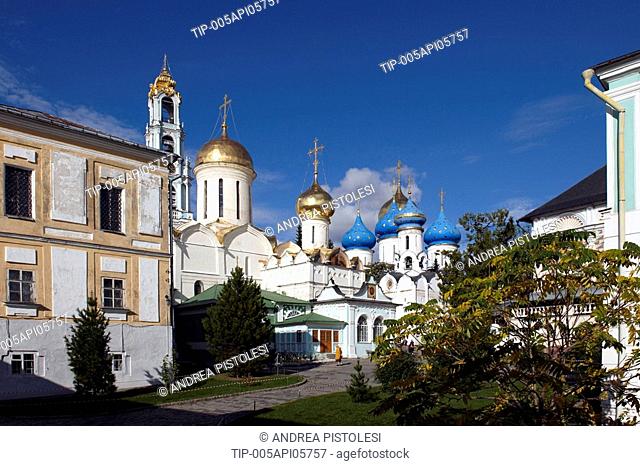 Russia, Sergiev Posad Zagorsk, St Serge Holy Trinity Monastery, Trinity Cathedral