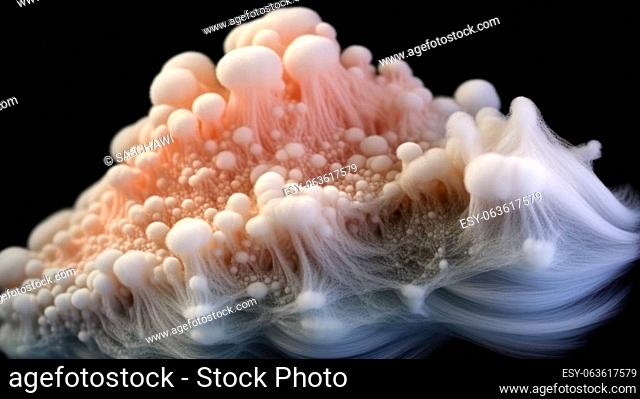 Witness the captivating dance of colors and textures as soap foam undergoes super macro absorption in this stunning photograph