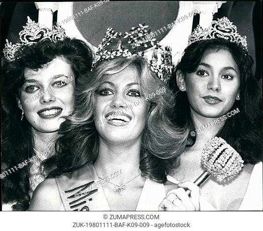 Nov. 11, 1980 - Miss Germany is the new Miss World: 18 year-old Gabriella Brum, Miss Germany, won the title of Miss World at London's Royal Albert Hall last...
