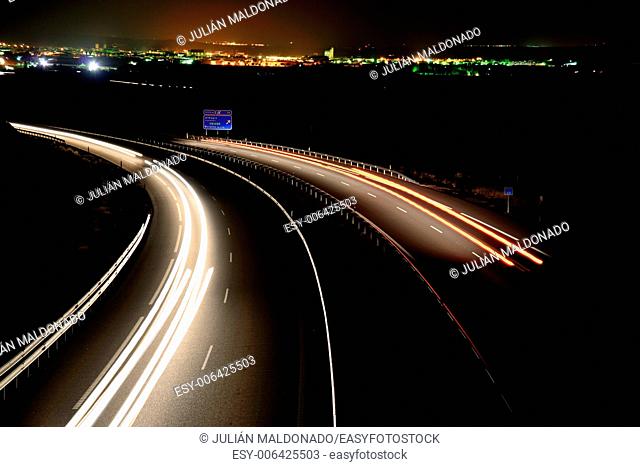 IV Centenary Highway passing through Almagro, Ciudad Real, Spain