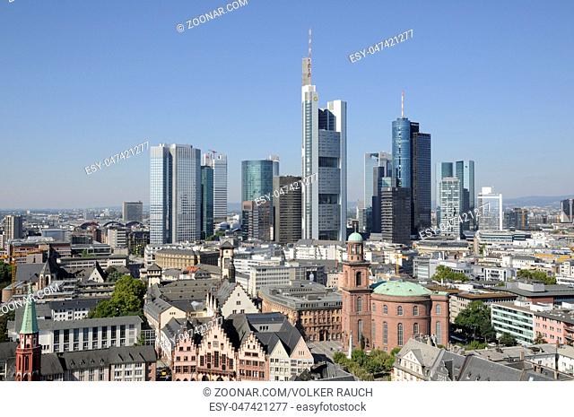 Frankfurt, skyline, stadt, hessen, hochhaus, hochhäuser, wolkenkratzer, deutschland, gebäude, haus, häuser, architektur, city, großstadt, rhein-main-gebiet