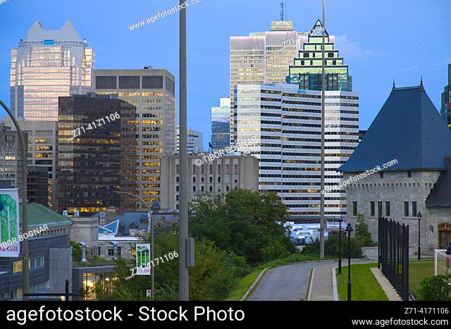 Canada, Quebec, Montreal, skyline, McTavish Reservoir, pumping station,