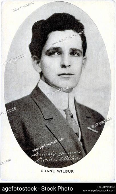 American Actor, Writer and Director Crane Wilbur, Head and Shoulders Publicity Portrait, early 1910's