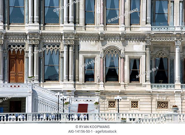 Facade at Ciragan Palace hotel Kempinski Istanbul, Turkey