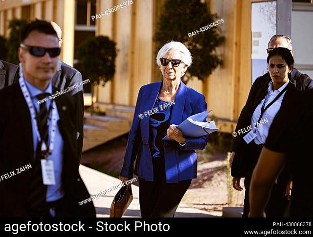 Christine Lagarde, President of the European Central Bank, taken at the annual meeting of the IMF and World Bank in Marrakesh (Morocco), October 13, 2023