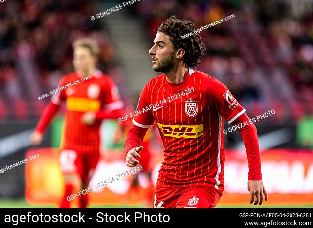 Farum, Denmark. 05th, April 2023. Rocco Ascone (36) of FC Nordsjaelland seen during the DBU Cup match between FC Nordsjaelland and Aarhus Fremad at Right to...