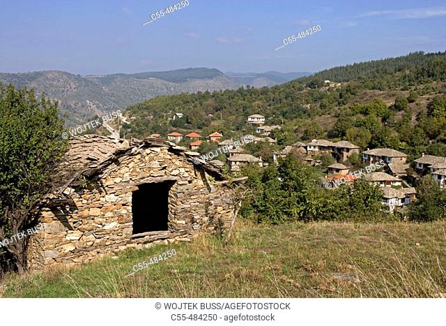 Leshten village on Rhodopes mountain range. Bulgaria