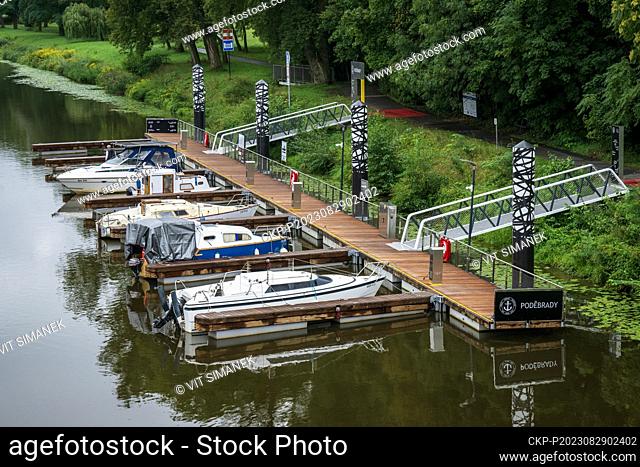 New public dock for small recreational vessels on the Elbe River in Podebrady, Czech Republic, August 21, 2023. (CTK Photo/Vit Simanek)